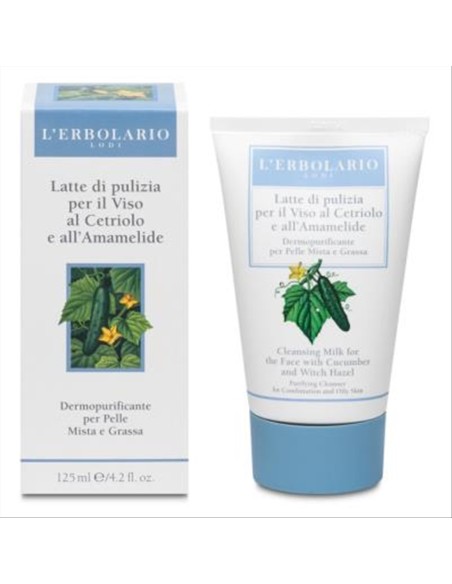 L'erbolario Latte Di Pulizia Viso Cetriolo Amamelide|125Ml