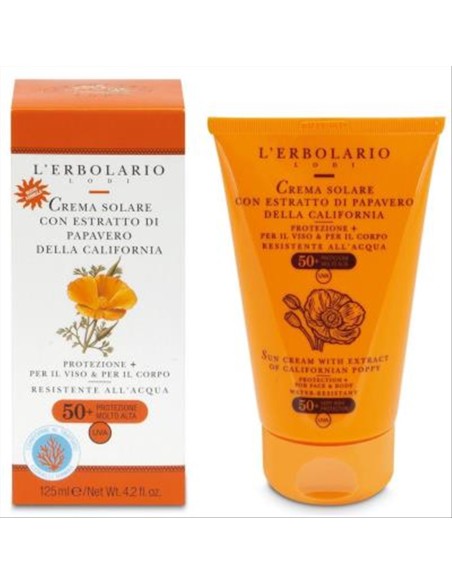 L'erbolario Crema Solare Estratto Papavero Spf50+|125Ml